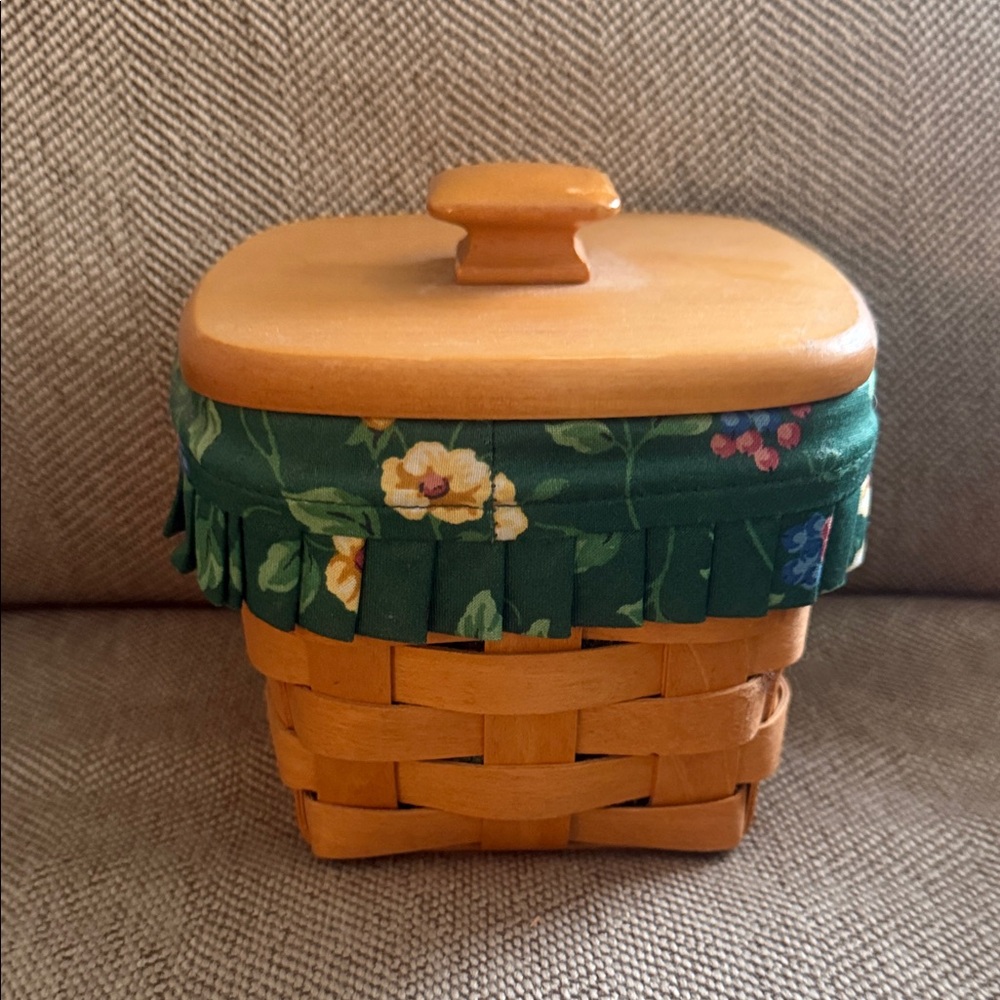 Longaberger Basket with Floral Accent